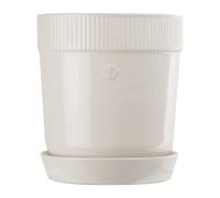 Sagaform Maceta con plato Elise Ø17 cm Blanco