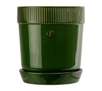 Sagaform Maceta con plato Elise Ø17 cm Verde