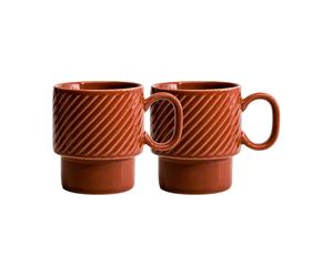 Sagaform Tazas de café Coffee & More. 2-pack Terracota