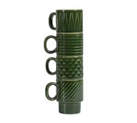 sagaform Juego de 4 Tazas de Café "Coffee & More" - Gris - Verde sagaform