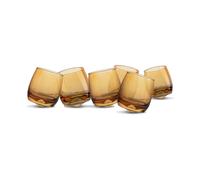 Sagaform Vasos con base redondeada Sagaform 30 cl 6-pack Ámbar