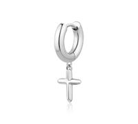 S'Agapõ Pendiente de hombre de acero con símbolo de cruz | Colección Rogue - SRG36, 24mm, Acero inoxidable