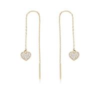 S'Agapõ Pendientes de mujer de acero con símbolo de corazón | Colección Aurora - SAR53, 10mm, Acero inoxidable, Cristales