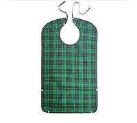 SagaSave 1 unids babero adulto verde, babero de protector de ropa a prueba de agua con un receptor de alimentos para ancianos, paciente 78 × 45 cm
