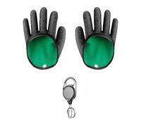 SagaSave 2 guantes de pesca de látex de polietileno, antideslizantes, resistentes a mordeduras, para actividades al aire libre, kayak, agricultura