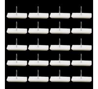 SagaSave 20 almohadillas rectangulares para patas de muebles, protector de silla rectangular para suelos de madera, muebles, fundas de sillas, protectores para pies de muebles (clavo individual)