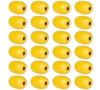 SagaSave 24 flotadores de cuerda, boya de ancla ovalada de agua amarilla para barco, bola de ancla flotante de PVC, flotadores para cuerda de remolque, piscina, marcado de pesca