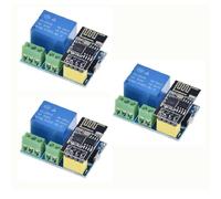 SagaSave 3 módulos de relé, módulo transceptor inalámbrico WiFi Serie ESP-01S para Control inalámbrico Arduino Smart Home