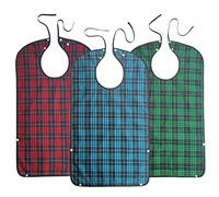 SagaSave 3pcs adulto babero, prenda impermeable para la comida protector de ropa con un receptor de alimentos para ancianos, paciente 78 × 45 cm