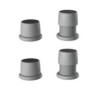 SagaSave 4 Piezas Elevadores para Muebles Ajustables, Elevadores de Cama de 1.6 a 2.5 Pulgadas, Antideslizantes, Autoadhesivos, para Sofá, Cama, Mesa, Silla, Gris