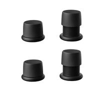 SagaSave 4 Piezas Elevadores para Muebles Ajustables, Elevadores de Cama de 1.6 a 2.5 Pulgadas, Antideslizantes, Autoadhesivos, para Sofá, Cama, Mesa, Silla, Negro