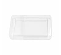 SagaSave Caja de lápices de plástico, estuche de doble capa de gran capacidad, estuche duro para suministros de oficina escolar (blanco)