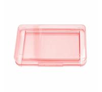 SagaSave Caja de lápices de plástico, estuche de doble capa de gran capacidad, estuche duro para suministros de oficina escolar (rosa)