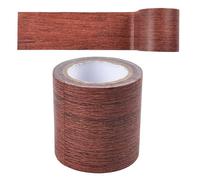 SagaSave Cinta adhesiva de reparación, 57 mm de ancho, 4,57 m cinta adhesiva de imitación de veta de madera, borde de papel tapiz con veta de madera para reparación de rayones en muebles (F)