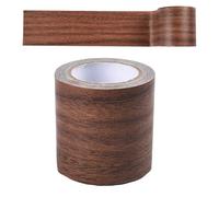 SagaSave Cinta adhesiva de reparación, 57 mm de ancho, 4,57 m cinta adhesiva de imitación de veta de madera, borde de papel tapiz con veta de madera para reparación de rayones en muebles (D)