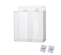 SagaSave Dispensador de máscaras faciales acrílicas desechables y contenedor de almacenamiento de guantes