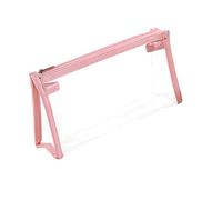 SagaSave Estuche para lápices, 22,5 CM, Estuche Grande Transparente para lápices, Estuche Transparente de PVC para bolígrafos, niñas, niños, Gran Capacidad, Bolsa de Maquillaje para niños (Rosa)