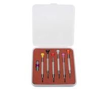 SagaSave Juego de 6 destornilladores de reparación de acero S2 antideslizante, 0,8 mm, 1 mm, 1,2 mm, 1,4 mm, 1,6 mm, 1,8 mm, 1,2 mm, destornilladores para relojeros