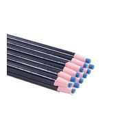 SagaSave Lápices de tiza insolubles en agua, 12 lápices de tiza para costura, resistentes a la decoloración, para marcar y trazar, sin trituración (azul, 12 unidades)