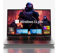 SAGAWHALE Laptop para juegos FHD de 15.6 pulgadas 2026: AMD Ryzen 7 6800H 45W TDP, 32GB RAM, SSD NVMe de 1 TB, Win 11 Pro, teclado, 6 puertos, ligero 3.5 libras para juegos, estudiantes, programación