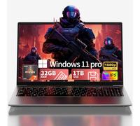 SAGAWHALE Laptop para juegos FHD de 15.6 pulgadas 2026: AMD Ryzen 7 6800H 45W TDP, 32GB RAM, SSD NVMe de 1 TB, Win 11 Pro, teclado, 6 puertos, ligero 3.5 libras para juegos, estudiantes, programación