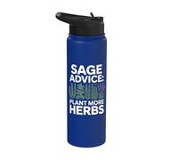Sage Advice Planta Más Hierbas Stainless Steel Insulated Water Bottle