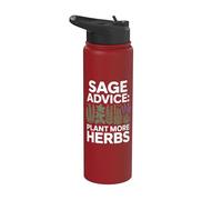 Sage Advice Planta Más Hierbas Stainless Steel Insulated Water Bottle