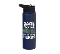 Sage Advice Planta Más Hierbas Stainless Steel Insulated Water Bottle