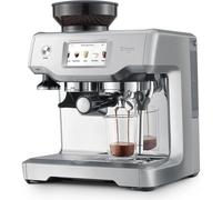 Sage - The Barista Touch -Cafetera Profesional con Pantalla Táctil, Molinillo Incorporado y Espumador de Leche -Prensador Extraíble, 5 Preajustes - Máquina de Café Espress - Acero Inoxidable Cepillado