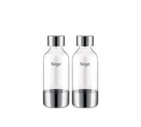 Sage - Botellas InFizz de 0.6L, compatibles con InFizz Fusion para Bebidas Gaseosas - Pack de 2, Acero Inoxidable Cepillado