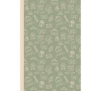Sage Green Father's Day Doodle Notebook Lined Journal | Gift for Dad | Cute Hand-Drawn Father's Day Pattern | 6 x 9 Notebook | 120 Pages