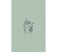 Sage Green Grid Notebook: Minimalist Abstract Line Art Journal, 6x9 Inch Graph Paper, 110 Pages