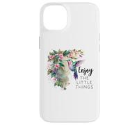 Sage Green Hummingbird Enjoy The Little Things Humming Bird Carcasa para iPhone 14 Plus