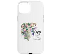 Sage Green Hummingbird Enjoy The Little Things Humming Bird Carcasa para iPhone 15 Plus