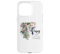 Sage Green Hummingbird Enjoy The Little Things Humming Bird Carcasa para iPhone 15 Pro MAX