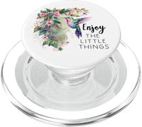 Sage Green Hummingbird Enjoy The Little Things Humming Bird PopSockets PopGrip para MagSafe