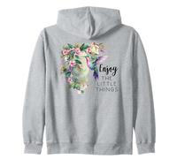 Sage Green Hummingbird Enjoy The Little Things Humming Bird Sudadera con Capucha