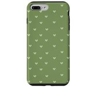 Sage Green Minimalist Heart Pattern Girly Girls Women Carcasa para iPhone 7 Plus/8 Plus