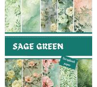 SAGE GREEN SCRAPBOOK PAPER: This is a double sided craft paper, used in DIY junk journals, EPHEMERA, ORIGAMI, DECOUPAGE. MIXED MEDIA ART, Collage