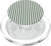 Sage Green Stripes Geometric Vertical Lines Pattern PopSockets PopGrip para MagSafe