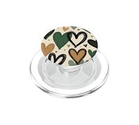 Sage Heart Doodle Pattern Día de San Valentín PopSockets PopGrip para MagSafe