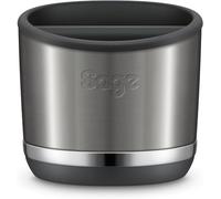 Sage Knock Box 20, Para Desechar los Posos de Café, Acero Inoxidable Negro | Barra de Golpeo Resistente & Extraíble, Exterior de Acero Inoxidable, Tamaño Compacto, Almacena 20 Posos
