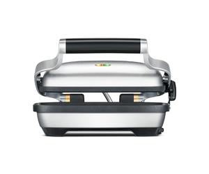 Sage Perfect Press - Sandwichera y Tostadora, Acero Inoxidable | Control de Altura Ajustable, Placas Antiadherentes sin PFOA, Diseño Compacto, Almacenamiento Vertical