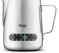 Sage Temp Control, Jarra de Leche con Termómetro, Acero Inoxidable | Termómetro Integrado para Texturizar la Leche a 55-75°C, Ideal para Latte Art, Capacidad de 480 ml, Apta para Lavavajillas