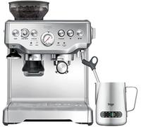 Sage - The Barista Express - Máquina de café de grano a taza con molinillo y espumador de leche, acero inoxidable cepillado