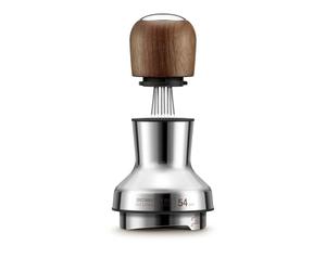 Sage - The Distribution Duo 54mm - Distribuidor y Nivelador de Café 2-en-1, Pines Ajustables y Altura, Compatible con Portafiltros Sage de 54mm - Nogal Premium