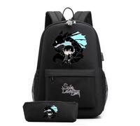 Sageam Anime Solo Leveling Merch Mochilas Escolares con USB, Mochilas infantiles y Estuches sets para Niña Niño Adolescentes