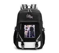 Sageam Anime Solo Leveling Mochila Infantil Adolescente Ultraligero Escolar Tipo Casual para Niñas Estudiante Viaje Negro
