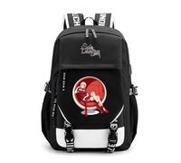 Sageam Anime Solo Leveling Mochila Infantil Adolescente Ultraligero Escolar Tipo Casual para Niñas Estudiante Viaje Negro