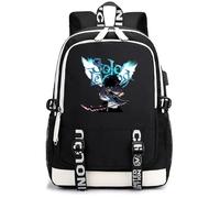 Sageam Anime Solo Leveling Mochilas Escolares, Mochila Viaje, Mochilas tradicionales, mochilas casuales con USB para Hombre Mujer